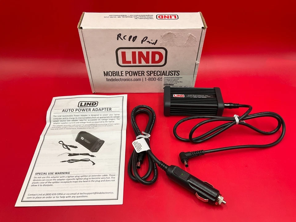 Lind Auto DC Adapter Asus Eee PC AS1230-2546 ✅❤️️✅❤️️ NEW! OPEN BOX! - Image 1 of 4