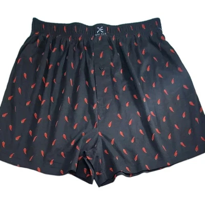 Nuevo Calzoncillos Boxer Perry Ellis Para Hombre Medianos Estampado Chili Pimienta 100% Algodón  Foto 1 de 4