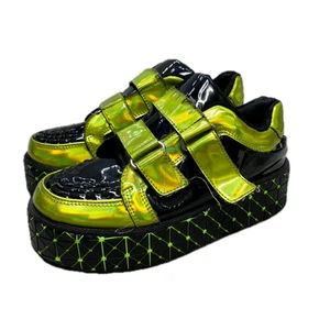 TUK X DOLLS KILL PLATFORM MATRIX SNEAKERS NEON RAVER GOTH Y2K CYBERPUNK HACKER 7 - Picture 1 of 13