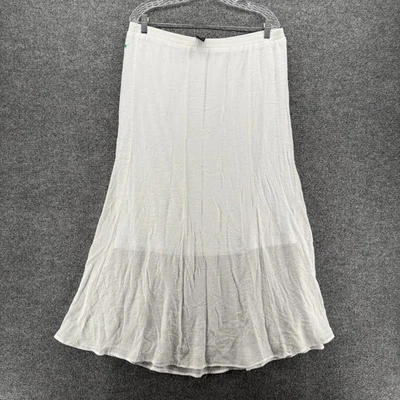 Falda AGB Para Mujer XL Blanca Pull On Maxi Fluida Larga Festival Romance Hadas Casa de Campo Foto 1 de 4