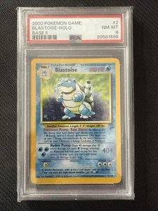 PSA 8 BLASTOISE Holo 2/130 Rare Base Set 2 - Pokemon Card - Picture 1 of 2