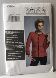 Vogue V8804 CLAIRE SHAEFFERS CUSTOM COUTURE JACKET Cardigan Pattern Sz 14-22 UC - Picture 1 of 2
