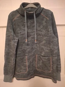 White Stuff Funnel Neck Sweatshirt Top Size 14 Long Line Pockets With Thumb Hole - Picture 1 of 3