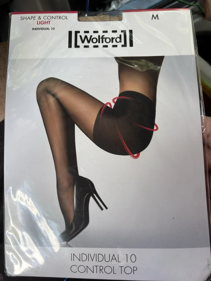 Wolford 171707 Womens Individual 10 Control Top Tights Cosmetic Size Medium