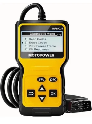 MOTOPOWER MP69033 OBD2 Scanner Universal Car Engine Fault Code Reader CAN Diagno - Image 1 of 4