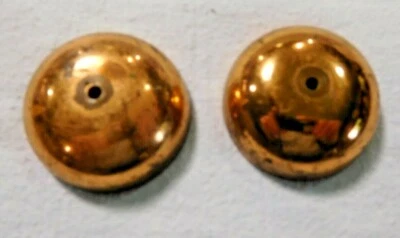 Antiguo ~ Salvamento ~ Par de campanas de teléfono enchapadas en latón con cobre intermitente #1812 Foto 1 de 2