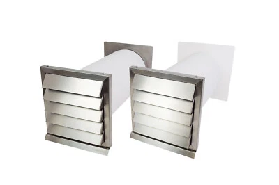 VentilationNord Zuluft Abluft Mauerkästen mit Rückstauklappe im Teleskoprohr - Bild 1 von 4