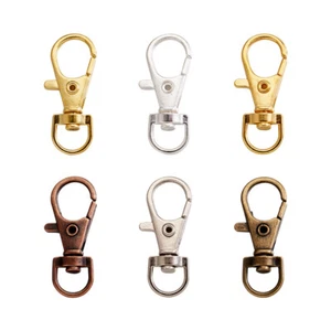 100x Alloy Swivel Lobster Claw Clasps Mixed Color 37x15x4mm Keyring Findings - Picture 1 of 6