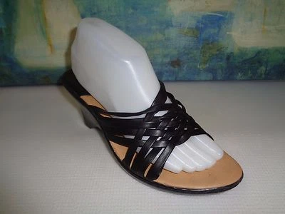 ZAPATEROS ITALIANOS Sandalias Pitón Tirantes Cuña Deslizables Negro Blanco Gris Talla 10  Foto 1 de 4