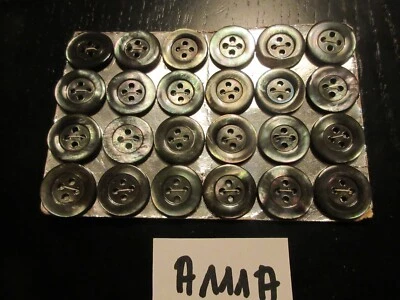 24 Perlmutt Knöpfe toller Schimmer ca.15 mm Nähen Basteln siehe Bild A111A - Bild 1 von 3