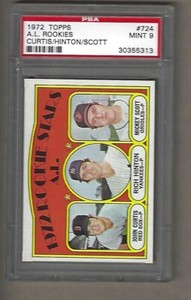 1972  TOPPS  AL  ROOKIE  STARS  #  724    PSA  8