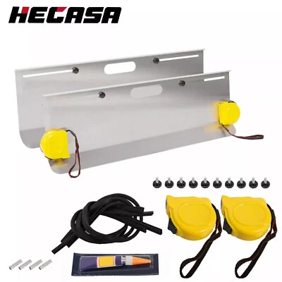 HECASA Wheel Alignment Tool Camber Caster Toe Plates 2 Tape Measures w/Magnets - Image 1 of 4