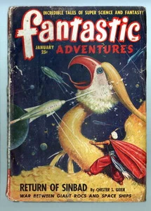 FANTASTIC ADVENTURES Pulp Magazine Jan. 1949 Sinbad - Imagen 1 de 2