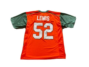 Ray Lewis Signed Miami Hurricanes (Home Orange) Jersey JSA - Picture 1 of 4