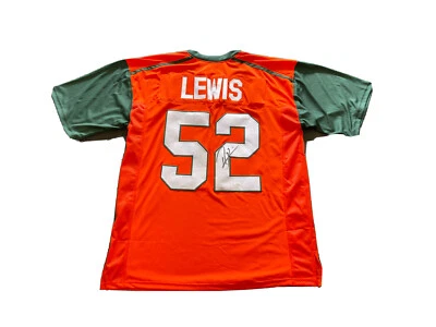 Ray Lewis Signed Miami Hurricanes (Home Orange) Jersey JSA - Image 1 of 4
