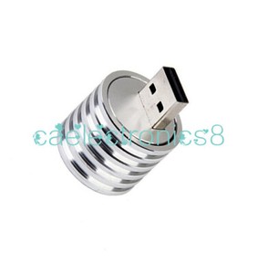 Aluminum 3W USB LED White  Lamp Socket Spotlight Flashlight White Light NEW CA