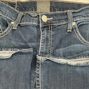 Rock & Republic Men's 34x32 Blue Denim Jeans Embroidered Back Pockets - Picture 1 of 7