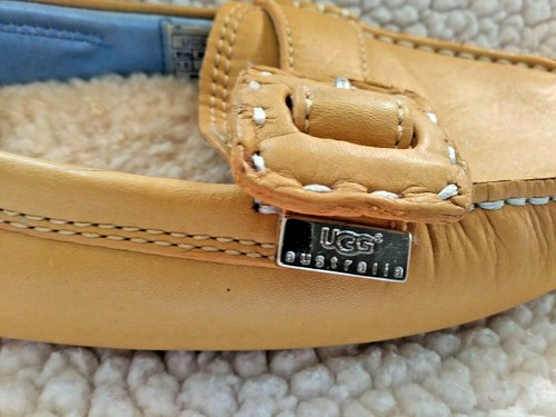 Mocassini da guida Ugg donna 5 5 pelle fodera pelle di pecora oro giallo comodi