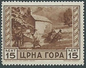 1943 MONTENEGRO IL SERTO DELLA MONTAGNA 15 CENT MNH ** - RB9-10 - Picture 1 of 1