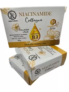 3 Niacinamide Collagen Soap Vitamin B3 Plus Brightening Healthy Skin 80g - Picture 1 of 3