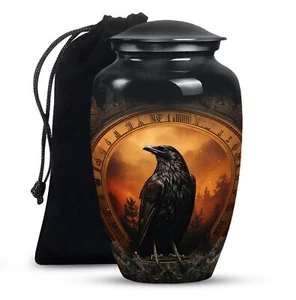 Raven Urns For Human Ashes Adult Large Cremation Urn For Adult Ashes Women - Picture 1 of 7