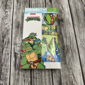 Teenage Mutant Ninja Turtles Boys Briefs Character Underwear 6 Pack Size 2T 3T - Picture 1 of 6