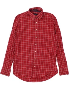 Camisa de sarga Rockaway mediana roja a cuadros algodón GANT para hombre JL14 - Imagen 1 de 3