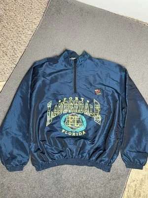 Vintage Surf Style Fort Lauderdale Florida Jacket One Size Blue Fluorescent XL? - Image 1 of 4