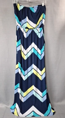 THREE PINK HEARTS by TRIXXI Size M Multicolor Blouson Strapless Maxi Dress - Image 1 of 4