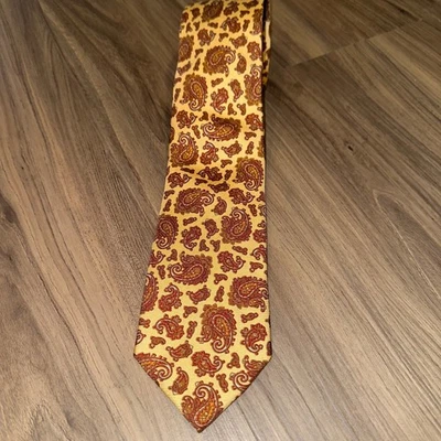 Corbata Peter Millar Doblada a Mano Cuello Seda Paisley - Para Hombre Nueva con Etiqueta Foto 1 de 4