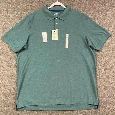 Croft & Barrow Polo Shirt Mens 2XL Tall Green Easy Care Pique Big & Tall - NEW - Image 1 of 4