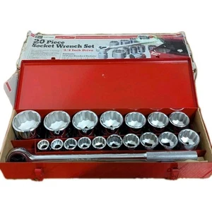 NEW Vintage CRAFTSMAN 3/4" DRIVE RATCHET 4375 & 20pc Socket Set 7/8"-2-3/8" - Bild 1 von 18