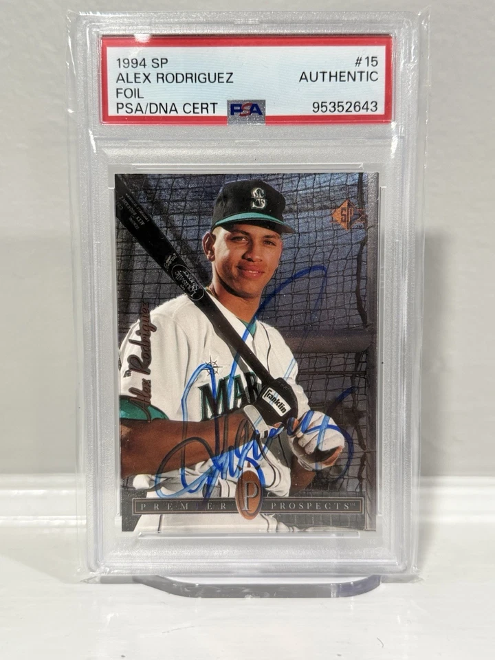 Alex Rodriguez AUTO 1994 Upper Deck SP #15 Foil Rookie PSA AUTHENTIC RC HOF - Image 1 of 4