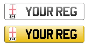 Number Plates | ENGLAND BADGE | 2D | 3D | 4D | 4D Gel | 100% Road / MOT Legal - Picture 1 of 9
