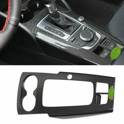 For Audi A3 S3 2014-2020 ABS Carbon Fiber Middle Console Gear Shift Cover Trim - Image 1 of 4