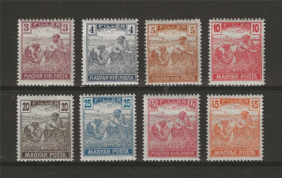 Hungary 1916-20 Harvesting Kir Posta and Posta 8 blocks 4 MNH - Image 1 of 1
