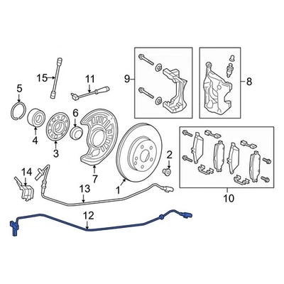 For Mercedes-Benz CLA250 14-19 Disc Brake Pad Wear Sensor Cable Mercedes-Benz - Изображение 1 из 2