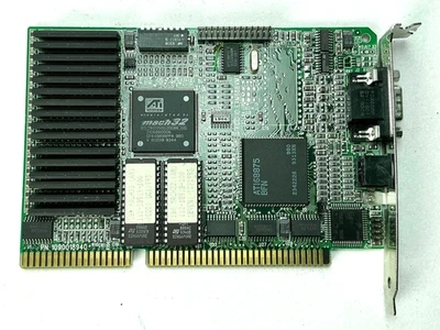 ATI Mach32 Graphics Ultra Pro 2MB ISA VGA Vintage Video Card 1993 DOS - Image 1 of 4
