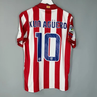CAMISETA DE FUTBOL LOCAL ATLÉTICO MADRID 2009 2010 NIKE 355250-601 #10 AGUERO Foto 1 de 4