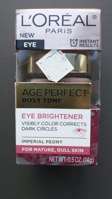 NEW Loreal Age Perfect Rosy Tone Eye Brightener 0.5 oz Mature Dull Skin - Image 1 of 2