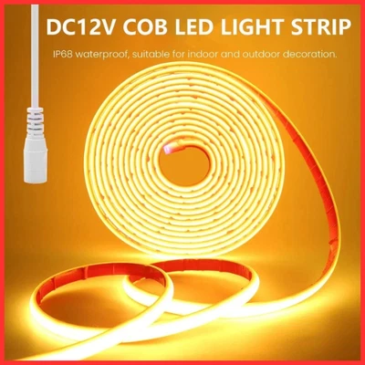 12 V IP68 Wasserdicht COB LED Neon Streifen Licht Flexibles Band 0,5-10 m - Bild 1 von 4