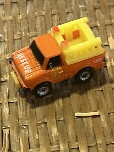 Micro Machines Datsun Fire & Rescue Pickup Truck 130 Orange & Yellow Galoob 1988