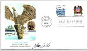 #2907 EAGLE & SHIELD BULK RATE STAMP DESIGNER CHRIS CALLE SIGNED FLEETWOOD FDC - Picture 1 of 1