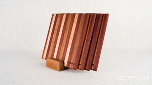 Handmade Coasters Exotic Wood Coaster Set Square Set of 4 Custom Personalized Gi - Picture 1 of 15