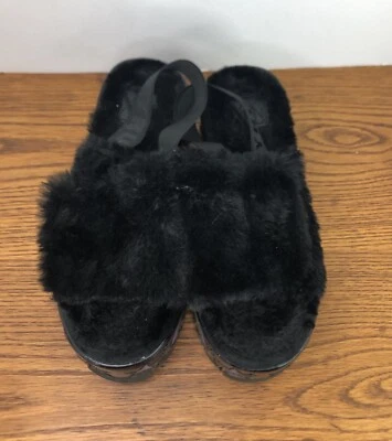 YRU Stars Reflectante Imitación Piel Plataforma Rave Toboganes Para Mujer Talla 8 Foto 1 de 4