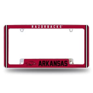 Arkansas Razorbacks Metal License Plate Frame w/ Full Frame Team Color Graphics