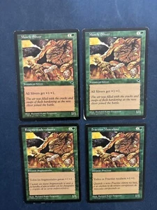 MTG 4X TEMPEST MUSCLE SLIVER MAGIC THE GATHERING ITALIAN + SPANISH + ENGLISH - Picture 1 of 6