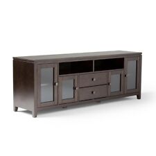 Simplihome Cosmopolitan Solid Wood Universal Tv Media Stand, 72", Contemporary