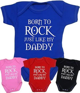 BabyPrem Ropa de Bebé My Daddy Rocks Body Chaleco Niños Niñas Padres Papás Regalo - Imagen 1 de 5