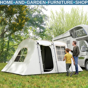 Family Camping Tunnel Tent 4 Man Tent With Porch Awning Bedroom and Living Area - Picture 1 of 13